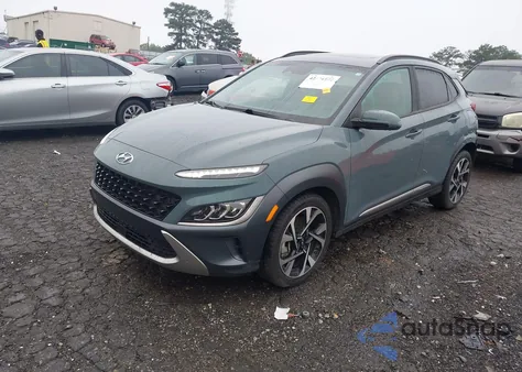 2022 Hyundai Kona Limited из США, поврежденный, VIN KM8K53A33NU799417